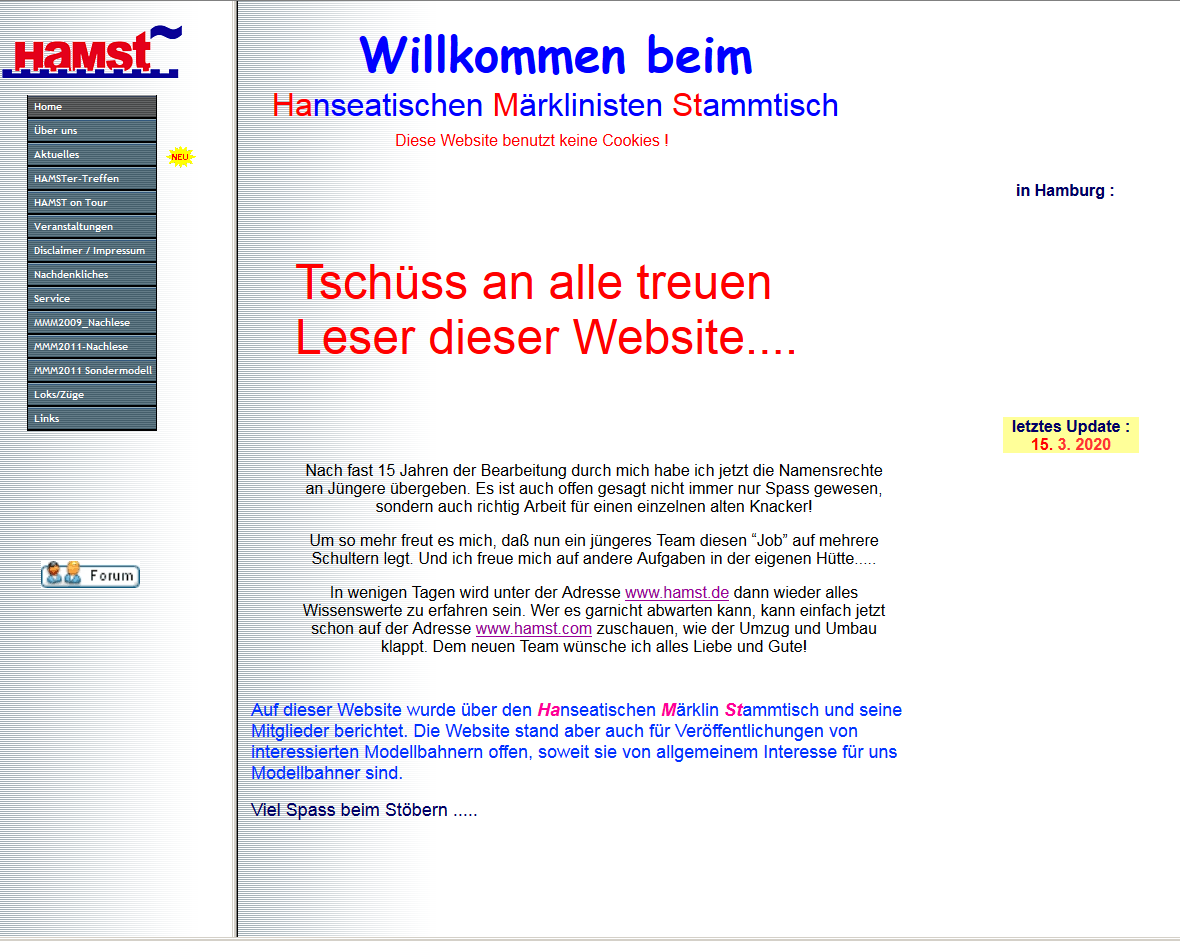 Alte Webseite